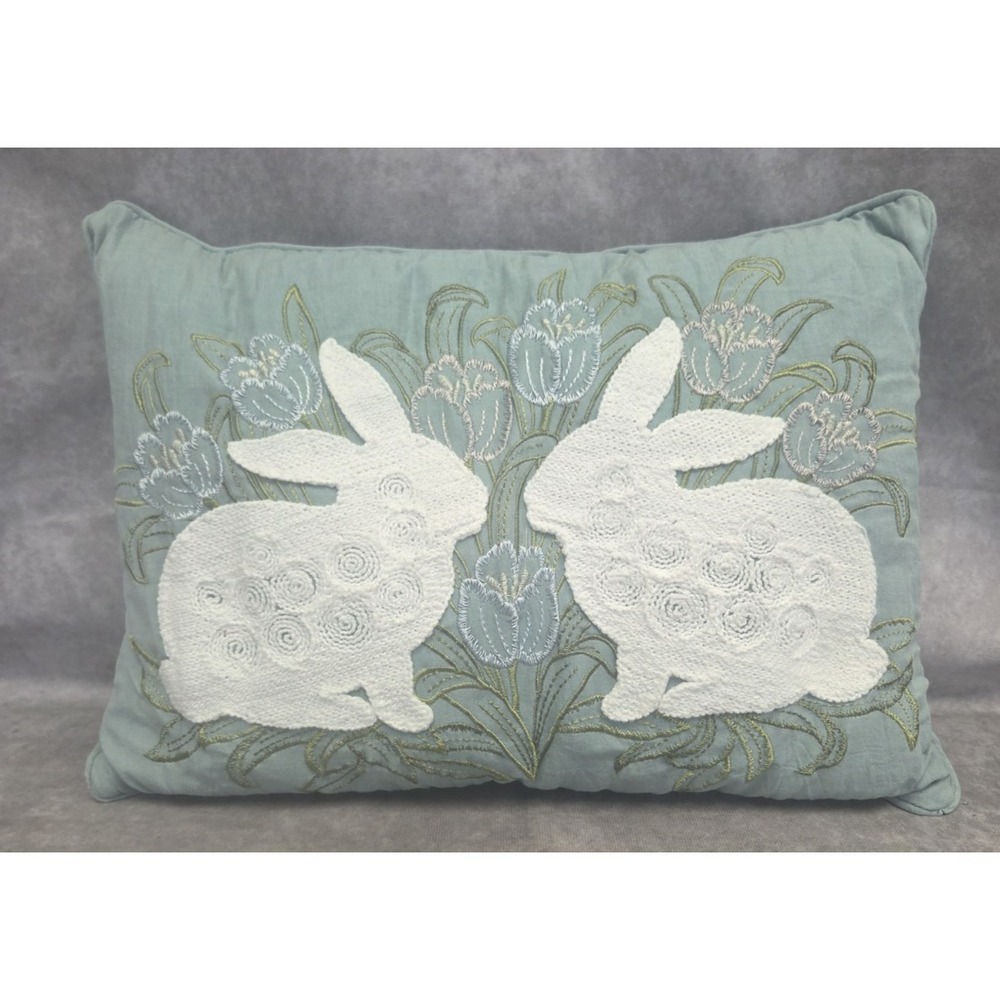 Secret Celebrity Bunny Pillow Teal 13" Long